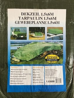 Dekzeil groen profi 1,5x6m.