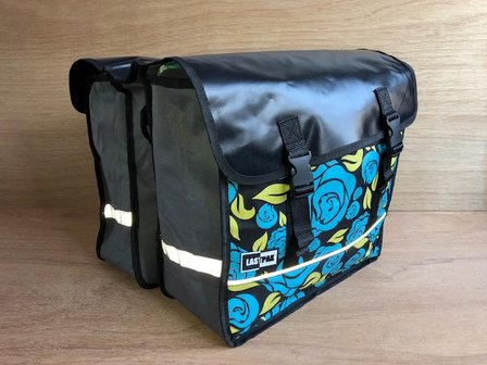 Fietstas funky blauw bisonyl 35 liter.