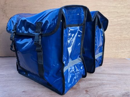 Fietstas blauw bisonyl 46 liter.