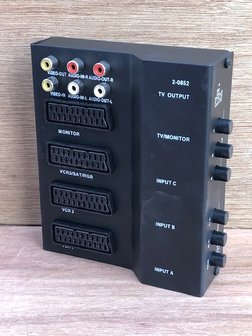 Scart controlbox zwart.