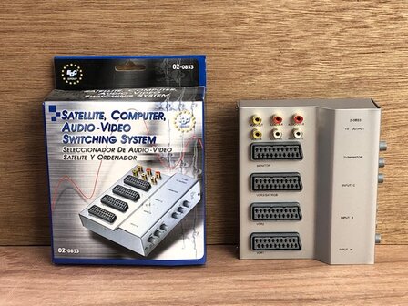 Scart controlbox zilver.