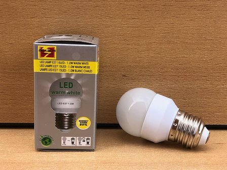 Spaarlamp 15 LED, E27 1,0 watt.