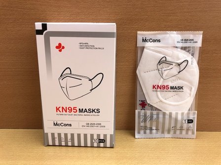 Mondkapjes set KN95 4-laags 10 dlg.