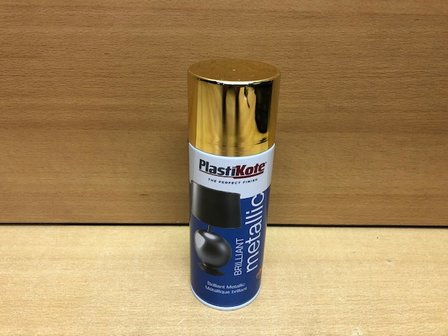 Spuitbus PlastiKote Metallic Goud 400 ml.