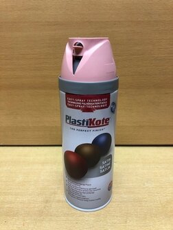 Spuitbus PlastiKote satijn rose 400ml.