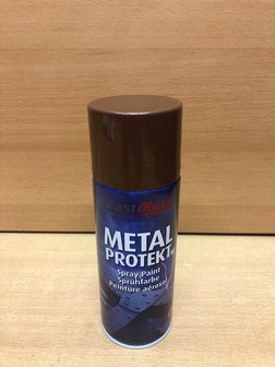 Spuitbus PlastiKote metal protekt bruin 400ml.