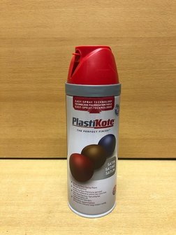 Spuitbus PlastiKote Satin Real Red 400ml.