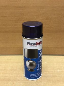 Spuitbus PlastiKote Metallic paars 400 ml.