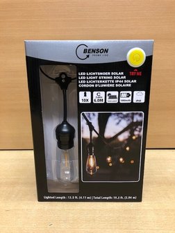 Lichtsnoer LED solar 10 lampen 6m.