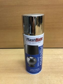 Spuitbus PlastiKote Metallic Zilver 400 ml.