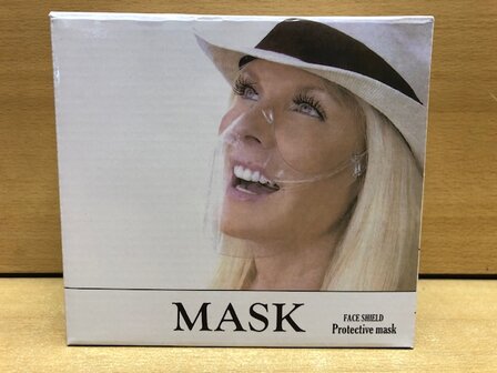 Gezichtsmasker transparant half gelaat.