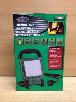 Werklamp LED IP 54  220 volt 30 watt.