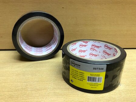 PVC tape zwart 48mm x 18m.