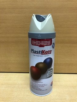 Spuitbus Plastikote Satijn warm grijs 400ml.