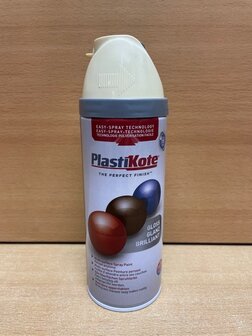 Spuitbus Plastikote antiek wit glans 400ml.