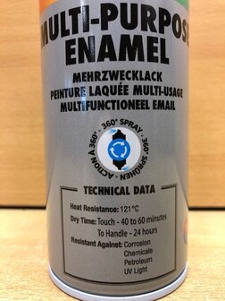 Plastikote Multi-Purpose Enamel gloss zwart.