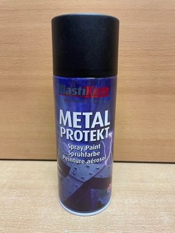 PlastiKote metal protekt mat zwart 400ml.