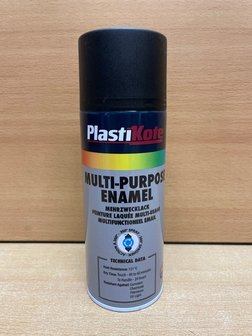 Plastikote Multi-Purpose Enamel mat zwart.