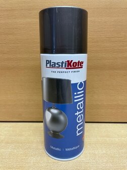 Spuitbus PlastiKote Metallic grafiet 400 ml.