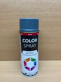 Spuitbus Color Spray blauwgrijs glans RAL7031 400ml.