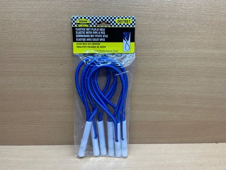 Elastiekset 20cm met pijpje 6 dlg.