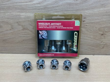 Wielmoerenset anti diefstal Carpoint 5 dlg.