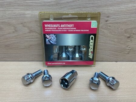 Wielboutenset anti diefstal Carpoint 5 dlg.
