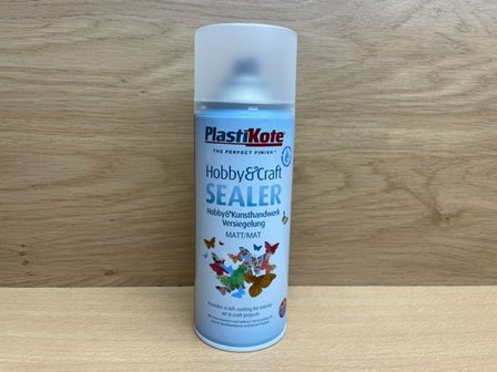 Spuitbus Plastikote Hobby &amp; Craft Sealer mat 400ml.