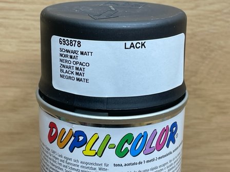 Dupli-Color spuitverf zwart mat 600ml.