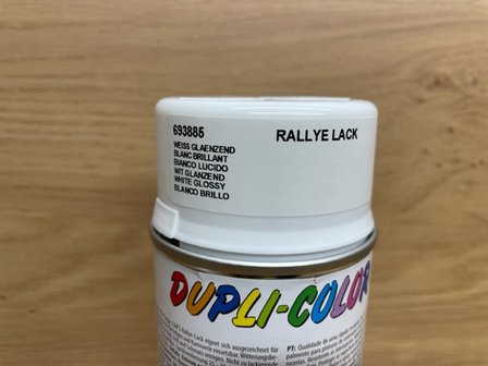 Dupli-Color Ralley Spraylak wit glans 600ml.