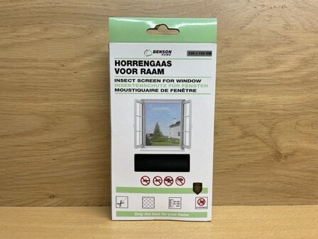 Horrengaas zwart 130x150cm.