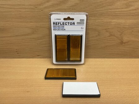 Reflectorset oranje 86x40mm plakstrip 2 dlg.