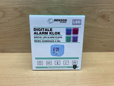 Klok digitaal led met alarm.