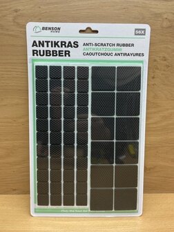 Antikrasrubberset 56 dlg zwart.