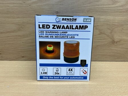 Zwaailamp stroboscoop oranje 6 volt 2,4W.