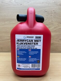 Jerrycan met vloeistofindicator 5l.