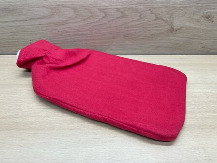 Kruik met fleece hoes rood 2l.