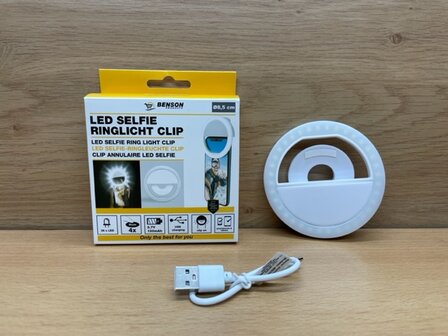 LED selfie ringlight clip.
