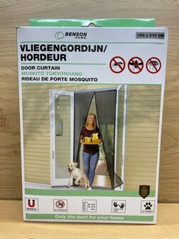 Hordeur vliegengordijn magnetisch 100x120cm.
