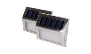 Buitenlampset solar RVS 1,2volt 400mAh 2 dlg.