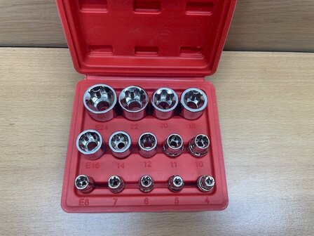 Torx doppenset uitwendig 14 dlg.