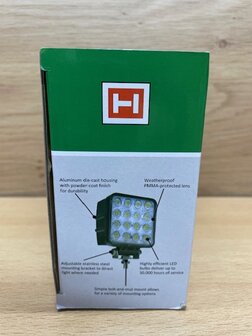 Werklamp 16 led 48 watt, 9-80 volt.