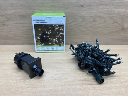 Lichtsnoer 100 witte LED&#039;s 11,2m.