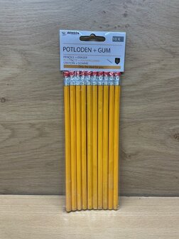 Potlodenset met gum 10 dlg.