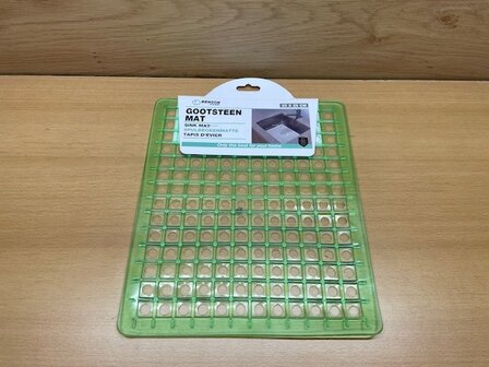 Gootsteenmat PVC groen 25x29cm.