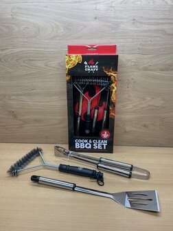 BBQ accesoires set Flamecraft 3 dlg.