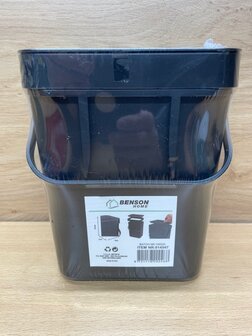 Prullenbakje zwart 3 liter.