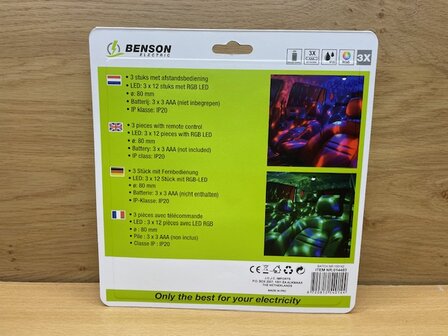 Disco partylight set LED 3 dlg.