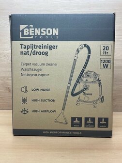 Tapijtreiniger nat/droog 1200 watt 20l.