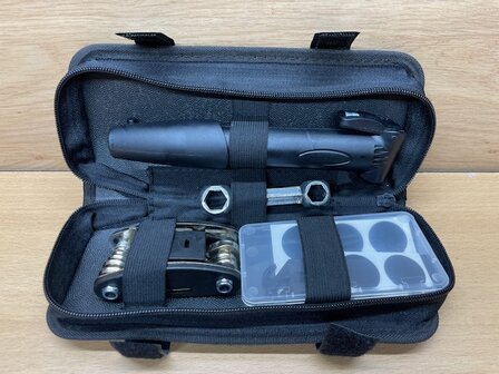 Fietsreparatieset luxe in etui.
